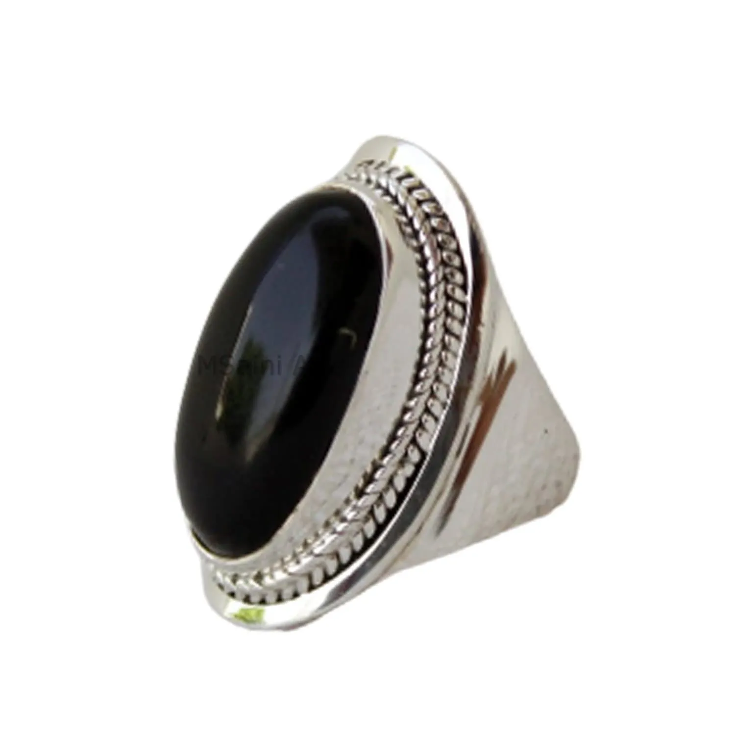 925 Sterling Silver Black Onyx Ring for Women, Unique Handcrafted Gemstone Jewelry