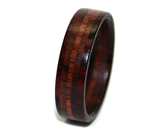 Honduran, Cocobolo & East Indian Rosewood 'The Rose' Customizable Wooden Ring