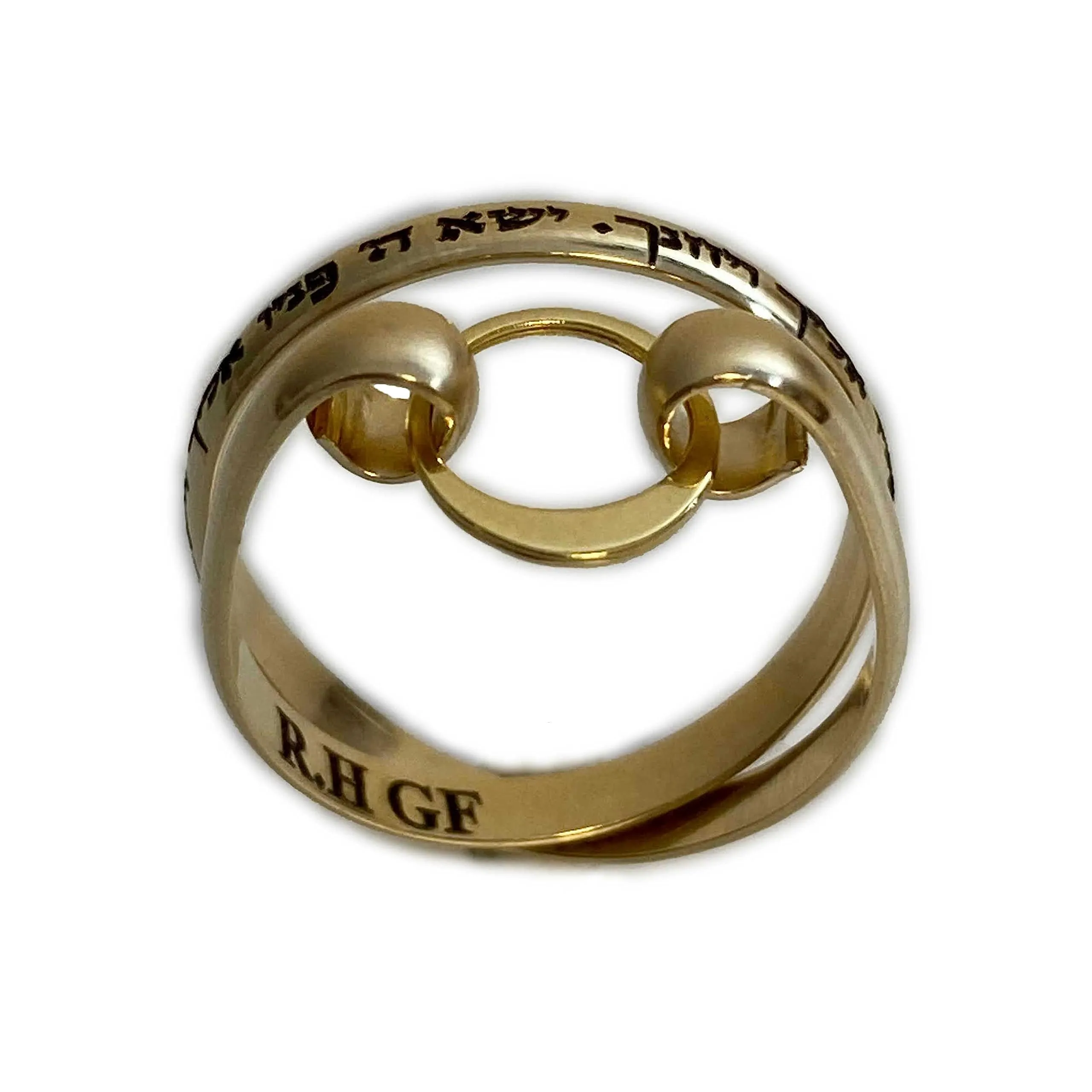 Jewish Gold Filled Ring with Hebrew Priestly Blessing