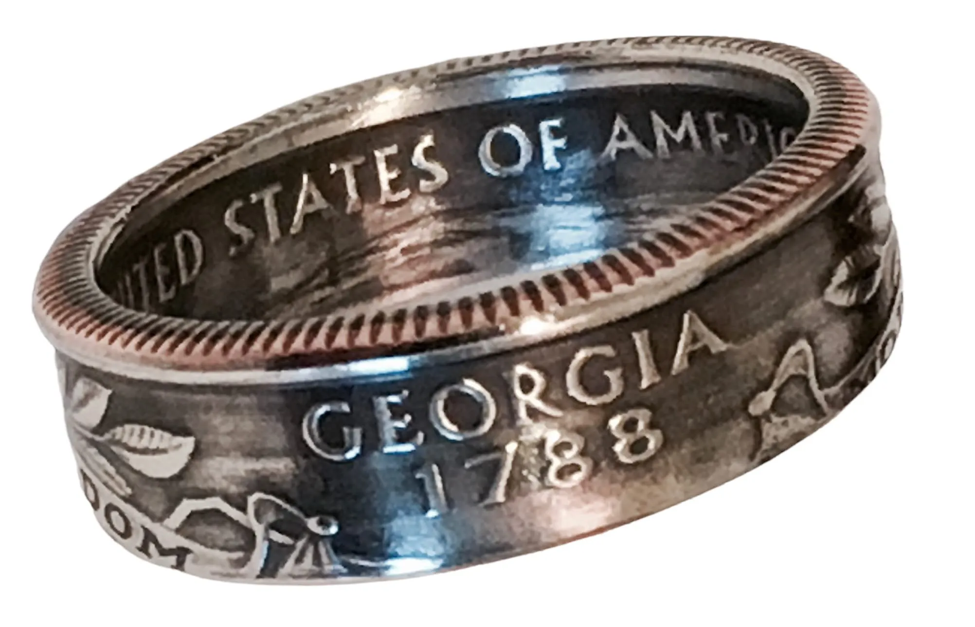 Real U.S. Quarter Coin Rings 1965-2024